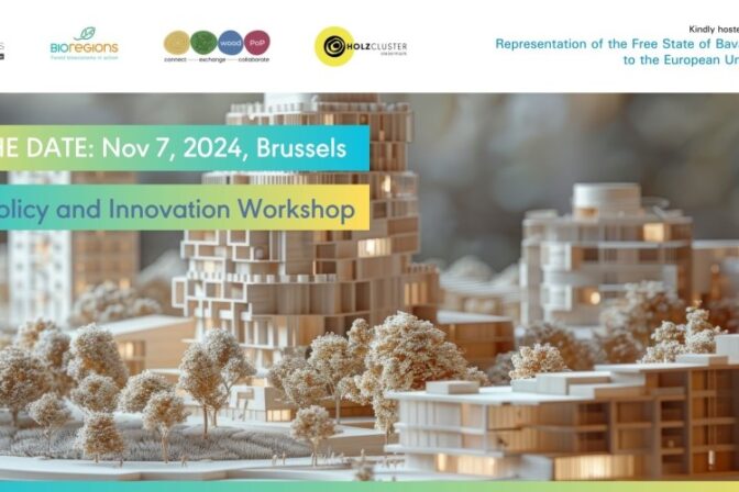 WoodPoP and Bioregions will co-host a session at the Wood Policy and Innovation Conference in Brussels on 7 November